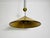 Gold Cone Shaped Brass Pendant Lamp with Counterweight by Florian Schulz, 1970s For Sale - Image 8 of 12