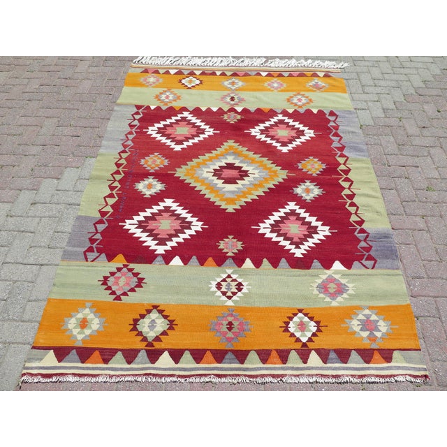 Mid 20th Century Vintage Kilim Area Rugs For Sale - Image 11 of 11