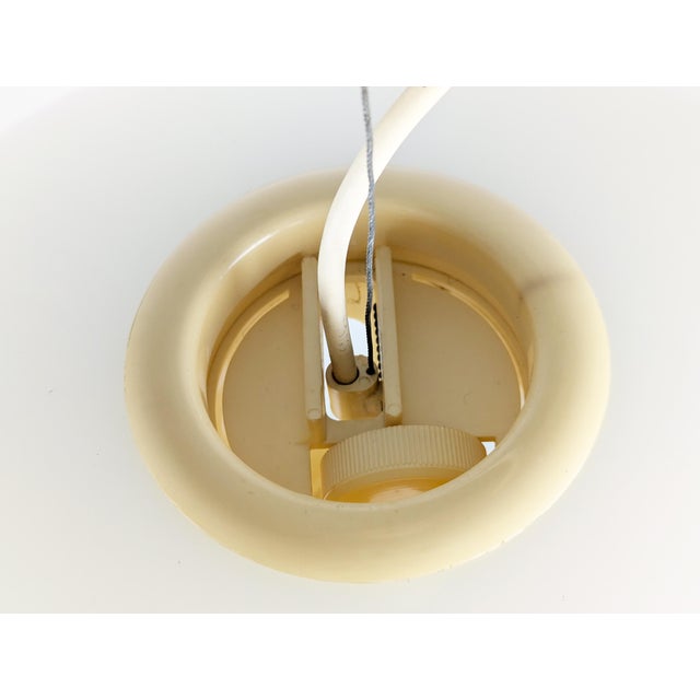 White Opaline Glass, Aluminum & Plastic Black & White Pendant by Achille & Pier Giacomo Castiglioni for Flos, 1960s For Sale - Image 9 of 14