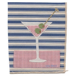 Bridget the Martini by Willa Heart in Brimfield Black Frame, Mini Art Print For Sale