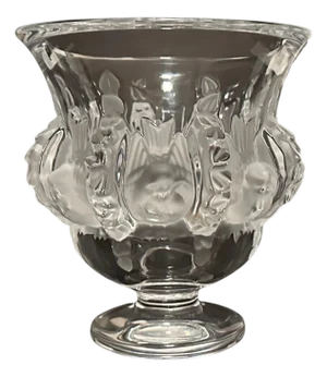 1990s Lalique Dampierre Crystal Vase
