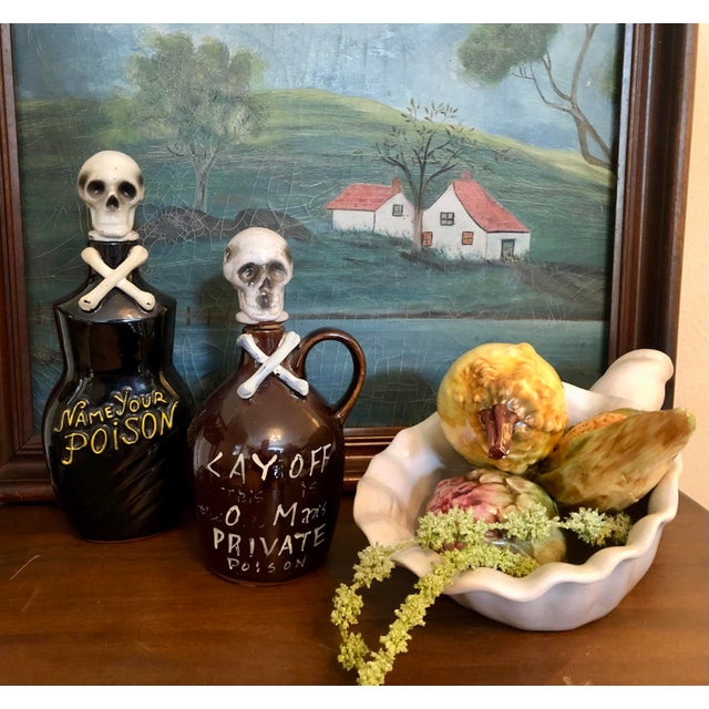 Skull and Bones Poison Rum Bottle Decanter Mid Century For Sale - Image 12 of 12