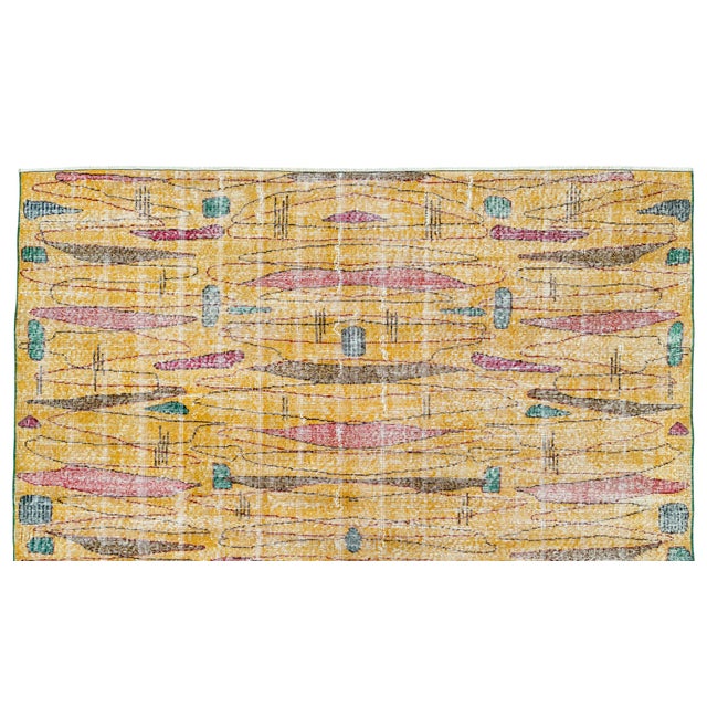 Vintage Zeki Muren Neo-Baroque Hand-Knotted Turkish Rug – Mid-Century Art Deco Statement 6′9″ × 9′8″ For Sale - Image 9 of 13