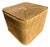 Vintage MCM Cube Square Vinyl Beige Foot Rest Ottoman For Sale