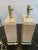Sculptural Pair of Travertine & Lucite Table Lamps — Geometric Postmodern Italian Design For Sale In Los Angeles - Image 6 of 10