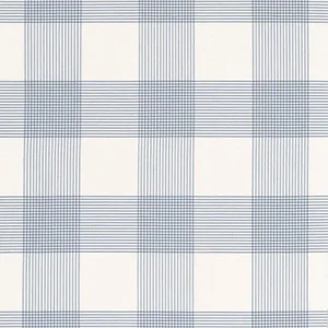Schumacher Antigua Plaid Fabric in Cornflower