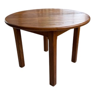 Round Oak Table, 1950s For Sale