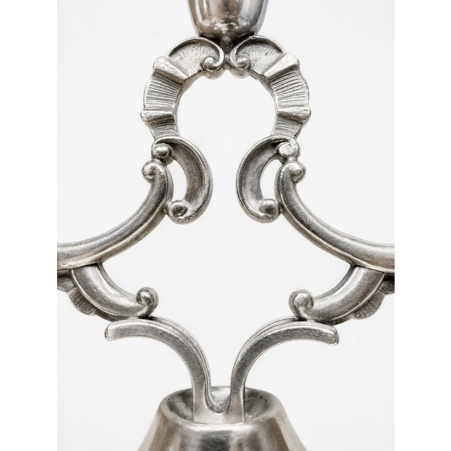 Metal Swedish Grace K8 3-Arm Candelabra in Pewter from Svenskt Tenn, 1936 For Sale - Image 7 of 13