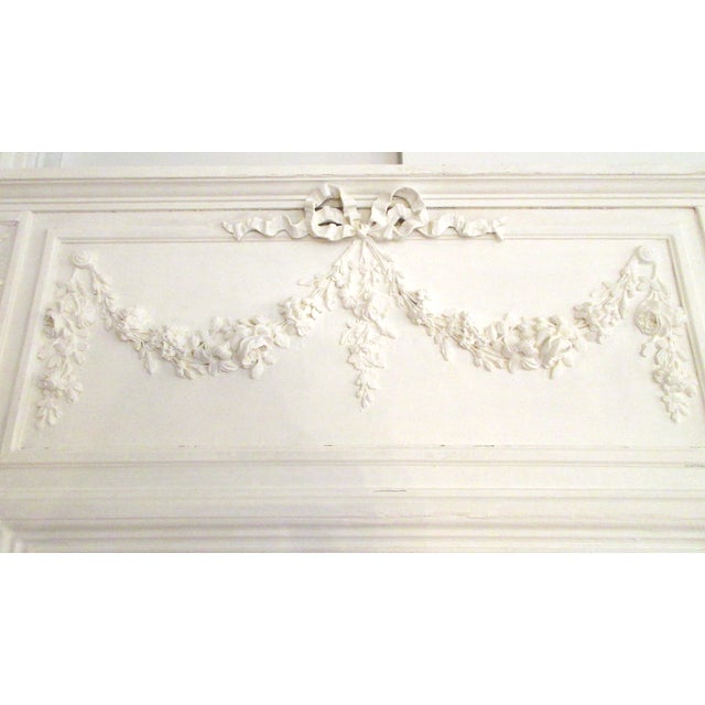 White Antique Huge French Trumeau Mirror For Sale - Image 8 of 8