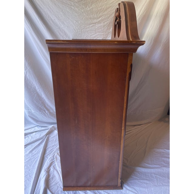 Wood 1990s Stanley Furniture "American Craftsman Collection" Chippendale Cherry Highboy Top Chest For Sale - Image 7 of 8