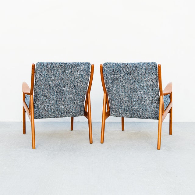 Restored 1960s Danish Teak Lounge Chairs by Erik Andersen & Palle Pedersen for Horsnaes For Sale - Image 11 of 16