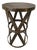 Mid Century Modern X Design Hand Hammered Side Table For Sale