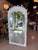 Serge Roche Vintage Newly Lacquered White Roche Style Palm Frond Leaves Leaf Wall Mirror For Sale - Image 4 of 11
