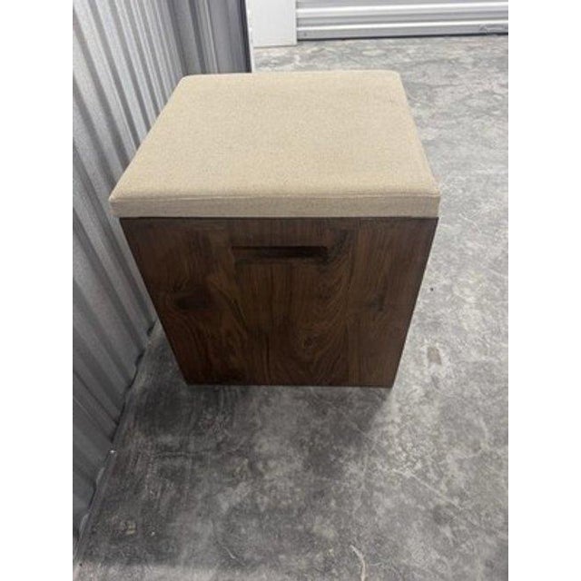 Custom Solid Walnut Waterfall Office Deck With Matching Stools by Mash Studio For Sale - Image 12 of 14