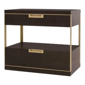 Century Furniture Cadence Two Drawer Nightstand - Mocha