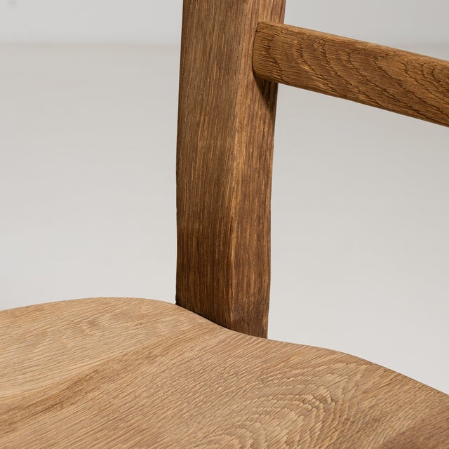 1970s Set of Six Oak Dining Chairs For Sale - Image 4 of 17