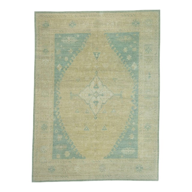 Turkish Oushak Antique Look Rug 8'2" x 10'11" #20075 For Sale