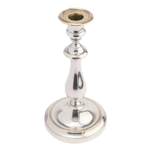 Charles X Silvered Brass Baluster Form Candlestick by Christofle, 1830