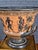 Black Greek Attic Style Pottery Krater W/Black Figures of Warriors & Dancers For Sale - Image 8 of 13