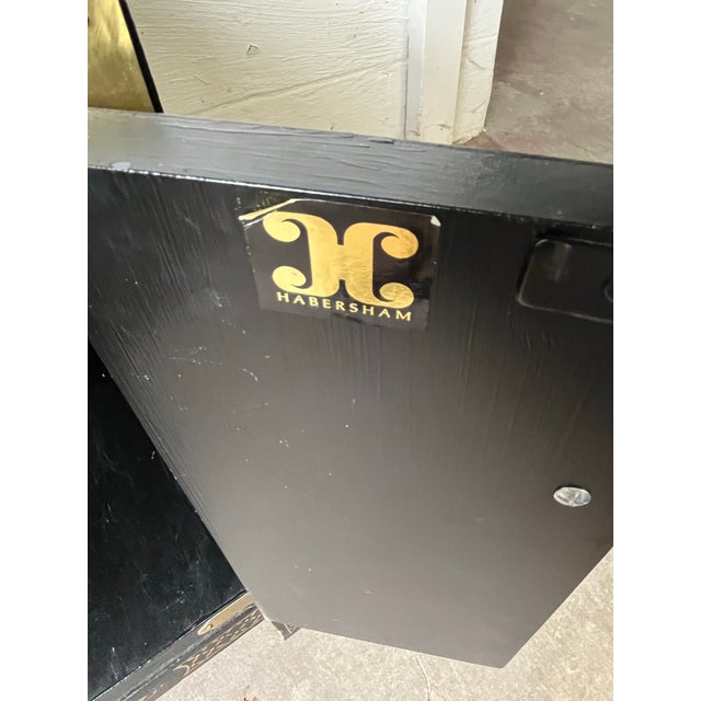 Vintage Habersham Chinoiserie Cabinet Side Table Brass For Sale - Image 9 of 9