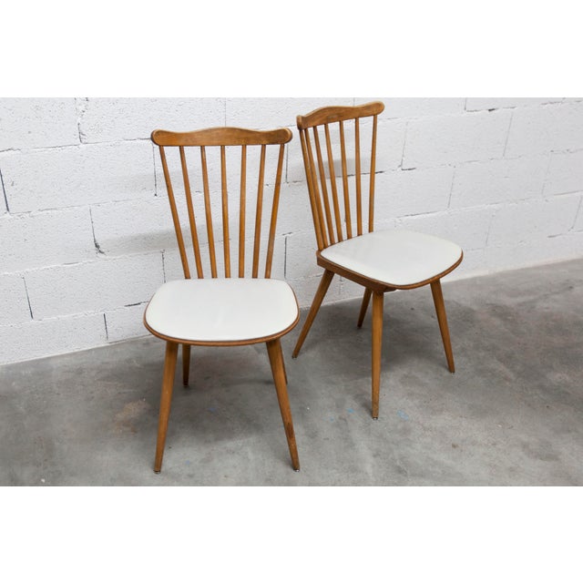 Menuet Chairs with White Vinyl Seats from Baumann, 1960s, Set of 2 For Sale - Image 4 of 18