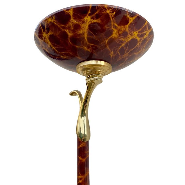 Gilt Halogen Lamp from Rhoum JR, 1970s For Sale - Image 4 of 9