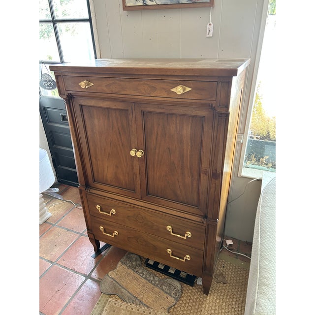 Vintage John Widdicomb Tall Wardrobe Dresser For Sale - Image 9 of 10