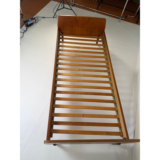 Original Danish teak single bed from the 1960s/70s, featuring the clean proportions and understated elegance...