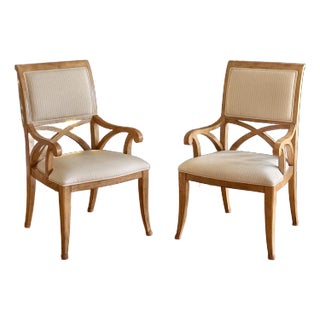 Thomasville Upholstered Armchair – Set of 2 For Sale