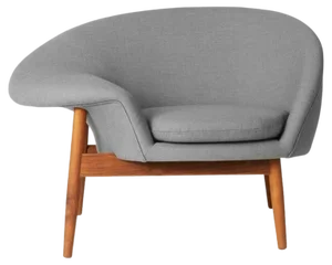Fried Egg Left Lounge Chair in Grey Melange by Warm Nordic
