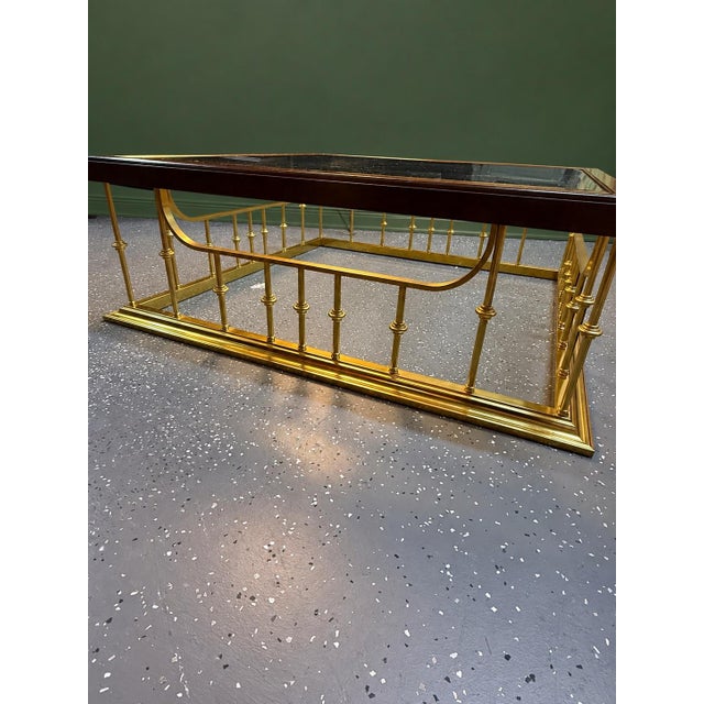 Vintage Erwin-Lambeth "Fender" Brass Plated Coffee Table For Sale - Image 9 of 12