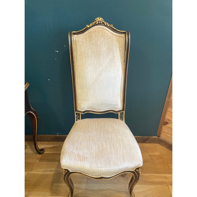 Vintage Gilt Chinoiserie Campaign Desk & Chair Set of 2 by Union National Furniture For Sale - Image 13 of 18