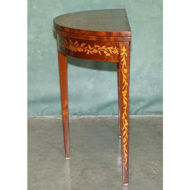 Antique English Demi Lune Chess Table, 1870 For Sale - Image 11 of 18