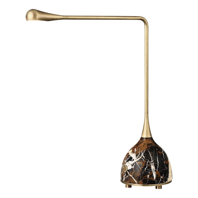 MIX Marble & Brass Table Lamp For Sale