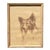 Pencil Drawing of a Collie Dog on Paper and Framed in Wood Frame Signed, 1940 For Sale