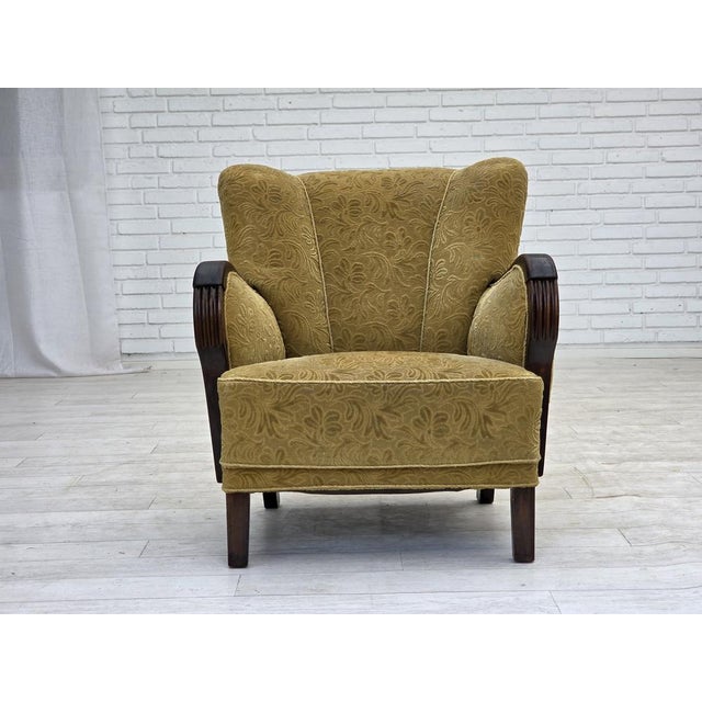 Vintage Danish Lounge Chair in Dark Beech, 1950s For Sale - Image 10 of 18