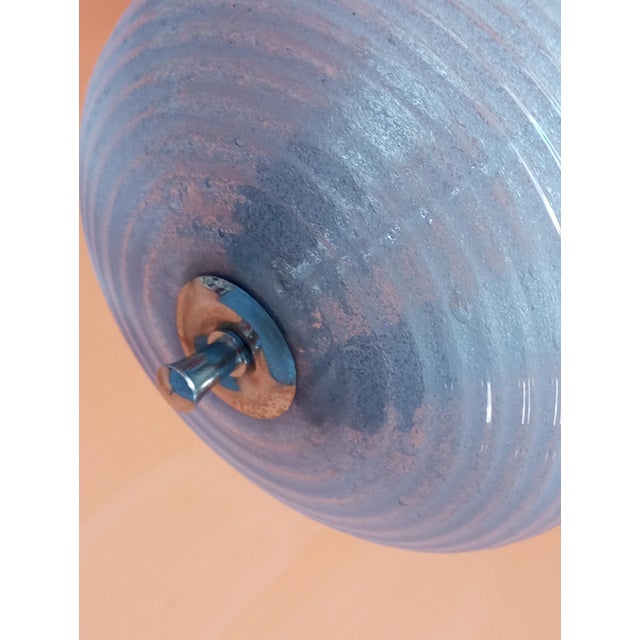 Glass Pulegoso Light Blue Glass Chandelier by Barovier & Toso, Murano, 1960s For Sale - Image 7 of 16