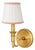 White & Pink Velvet Trim Sconce Shade For Sale