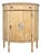 Vintage Demilune Cabinet With Door and Drawer Ready to Refinish For Sale