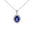 A captivating pendant necklace showcasing a 9.73-carat oval tanzanite with a deep blue hue. The tanzanite is beautifully...