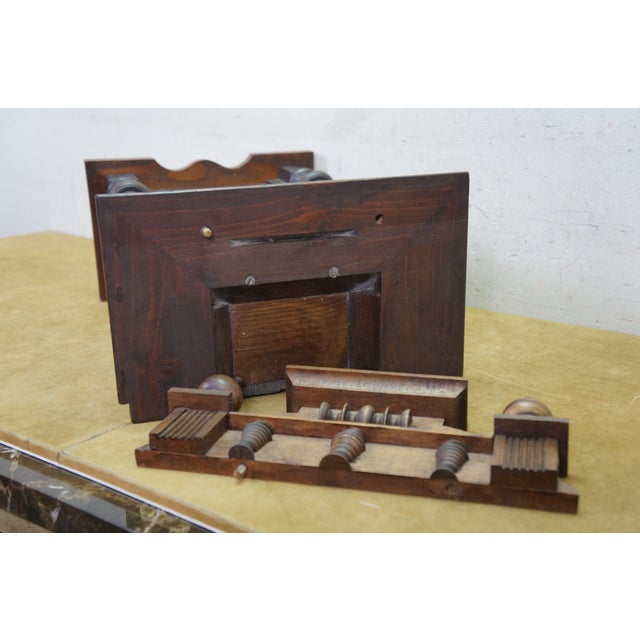 Antique German Junghans Vienna Mahogany Converted Battery Power Clock 31" For Sale - Image 14 of 18