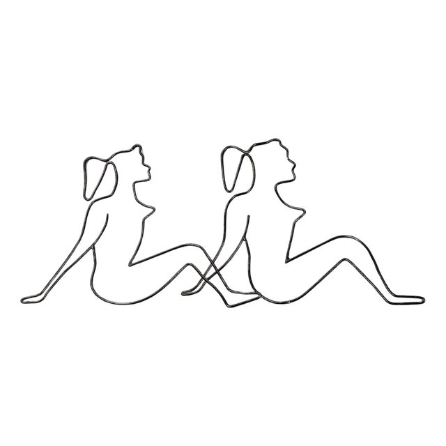 Woman Wall Decorations, 1950s, Set of 2 For Sale