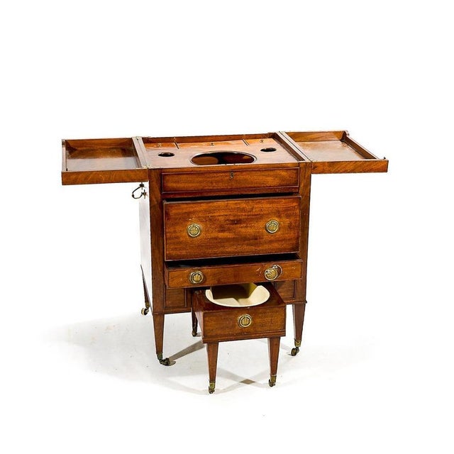 Metal 19th Century William IV English Mahogany Barbers Cabinet For Sale - Image 7 of 11