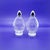 Mid 20th Century Vintage Irice Japan Crackle Glass Salt and Pepper Shakers Clear Mid Century Set For Sale - Image 5 of 10