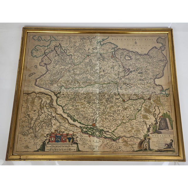 Large Antique German Map of City of Holstein by Frederik De Wit For Sale In New York - Image 6 of 8