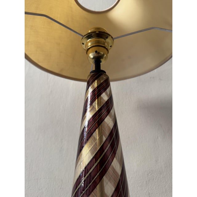 Glass Murano Glass Spiral Table Lamp by Ercole Barovier for Barovier & Toso, Italy, 1950s For Sale - Image 7 of 9