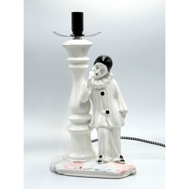 Mid-Century Modern Vintage Ceramic Perriot Table Lamp, 1960s For Sale - Image 3 of 14