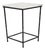 Modern Marble & Iron Diamond Side Table For Sale