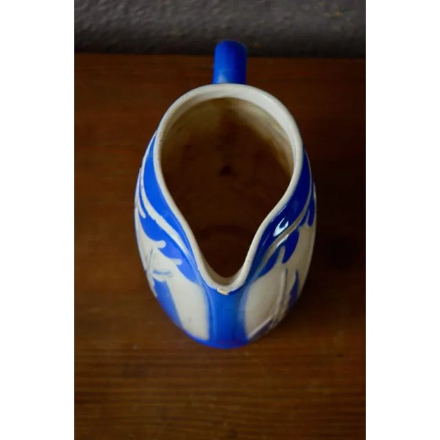 Blue Art Deco Pitcher from Saint Clément For Sale - Image 8 of 10