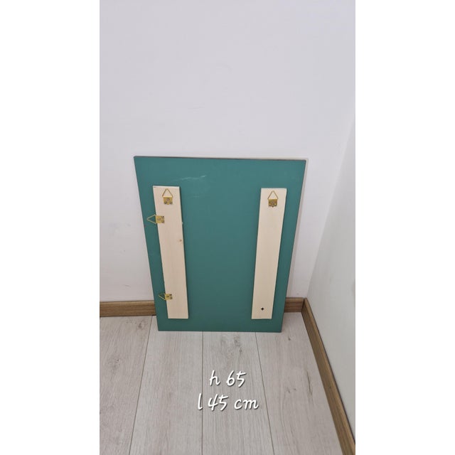 Mirror with Shaped Yellow Decoration, 1990s For Sale - Image 6 of 8